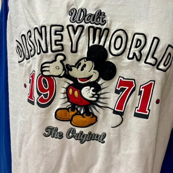 VINTAGE 1971 WALT DISNEY WORLD MICKEY MOUSE LONG SLEEVE SHIRT SIZE LARGE ICONIC - Picture 10 of 14